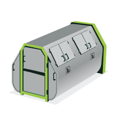 Huur een 10 m³ gesloten container voor groenafval